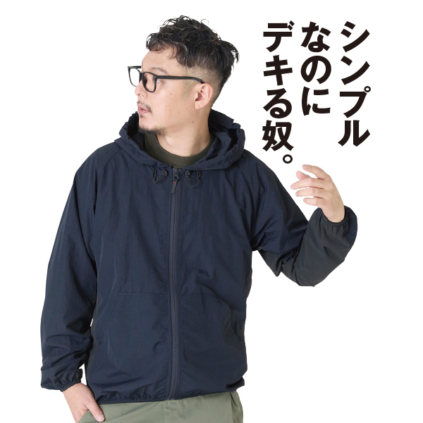 ナイロンシェルパーカー