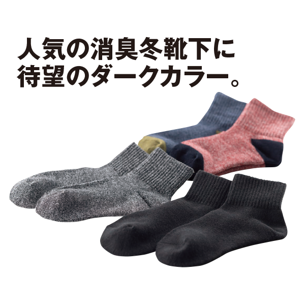 レディース発熱消臭パイルソックス