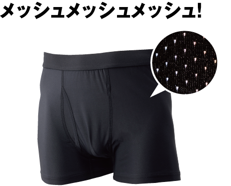 のびクールメッシュ 冷感ボクサーブリーフパンツ（前開き）