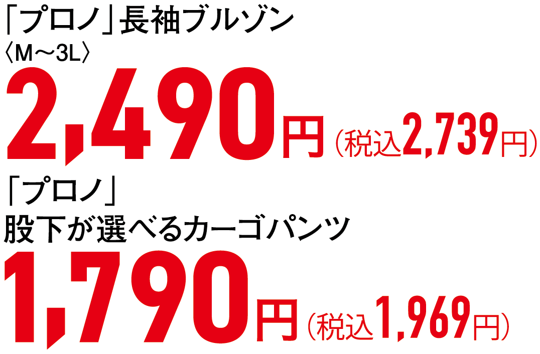 2,490円（税込2,739円）、1,790円（税込1,969円）